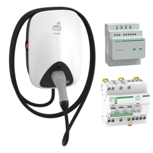 Complete EVlink Home 11kW Charger Package | EVH4S11NC + EVA1HPC3 + MX9R3520